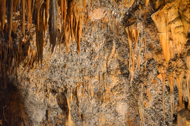 Concrétions de la grotte de Foissac